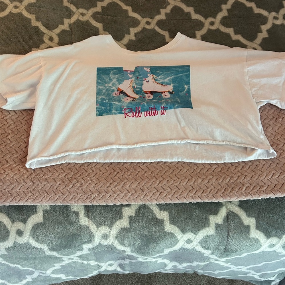 White Forever 21 Crop Top